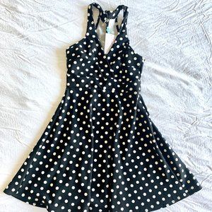Polka Dot Dress Black